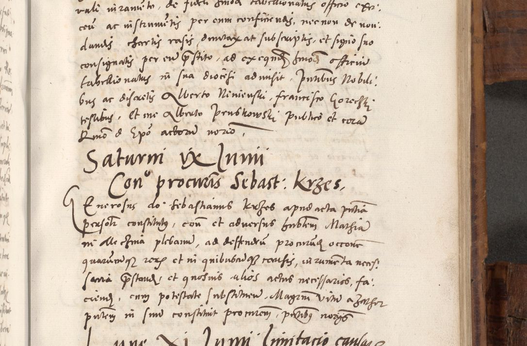 Zdjęcie nr 656 dla obiektu archiwalnego: Volumen unicum actorum episcopalium R. D. Andreae Zebrzydowski, episcopi Cracoviensis ducis Severiae ab a. D. 1551 usque ad annum 1560 mensem majum inclusive, quorum index ad finem praesentis voluminis adnotatus.