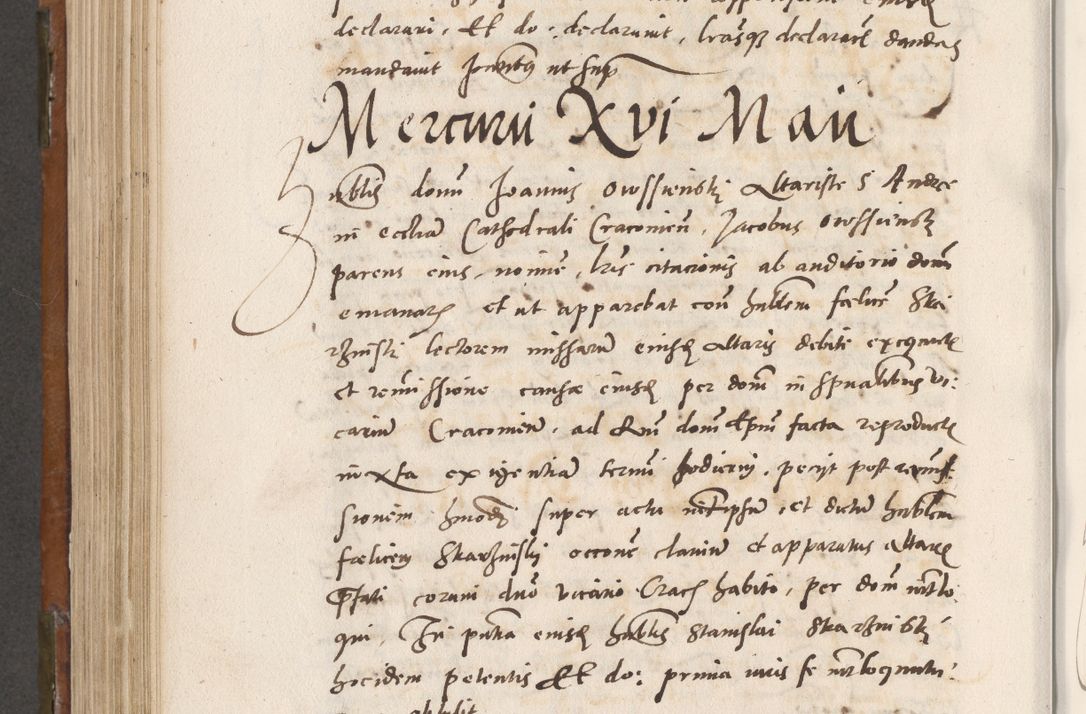 Zdjęcie nr 643 dla obiektu archiwalnego: Volumen unicum actorum episcopalium R. D. Andreae Zebrzydowski, episcopi Cracoviensis ducis Severiae ab a. D. 1551 usque ad annum 1560 mensem majum inclusive, quorum index ad finem praesentis voluminis adnotatus.