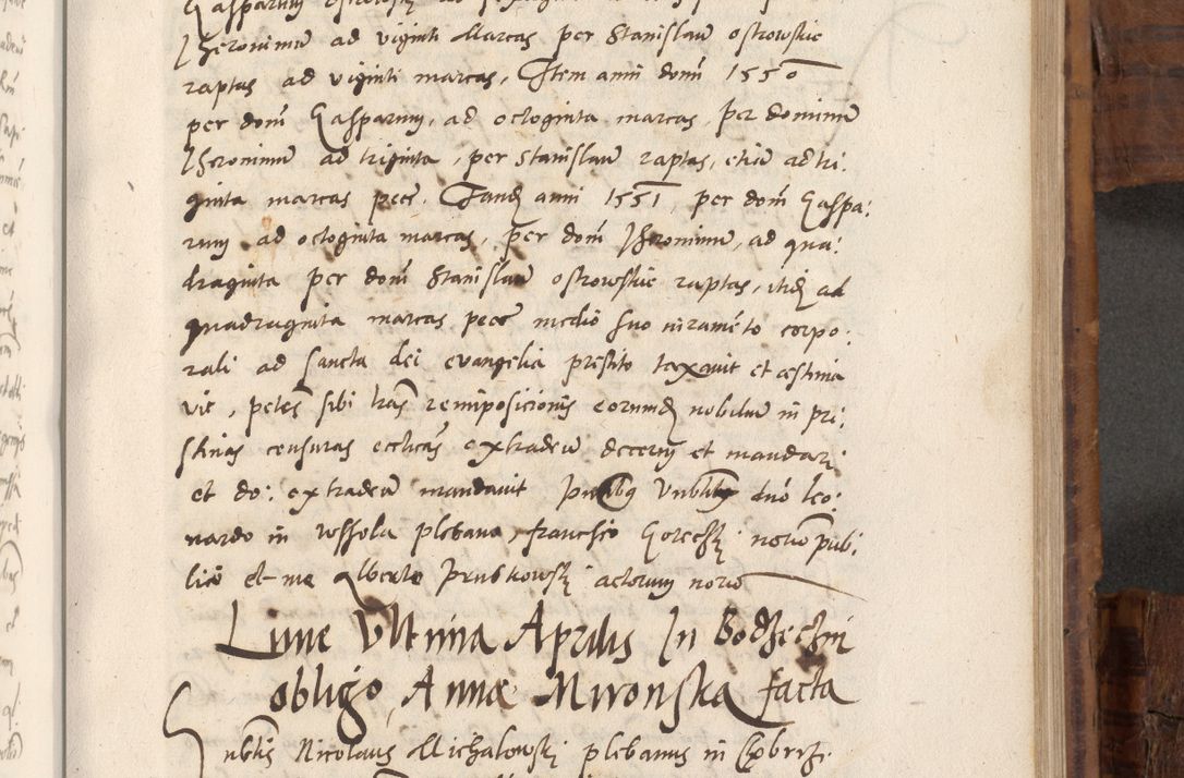 Zdjęcie nr 636 dla obiektu archiwalnego: Volumen unicum actorum episcopalium R. D. Andreae Zebrzydowski, episcopi Cracoviensis ducis Severiae ab a. D. 1551 usque ad annum 1560 mensem majum inclusive, quorum index ad finem praesentis voluminis adnotatus.
