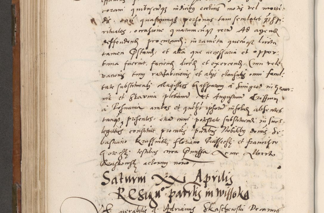 Zdjęcie nr 633 dla obiektu archiwalnego: Volumen unicum actorum episcopalium R. D. Andreae Zebrzydowski, episcopi Cracoviensis ducis Severiae ab a. D. 1551 usque ad annum 1560 mensem majum inclusive, quorum index ad finem praesentis voluminis adnotatus.