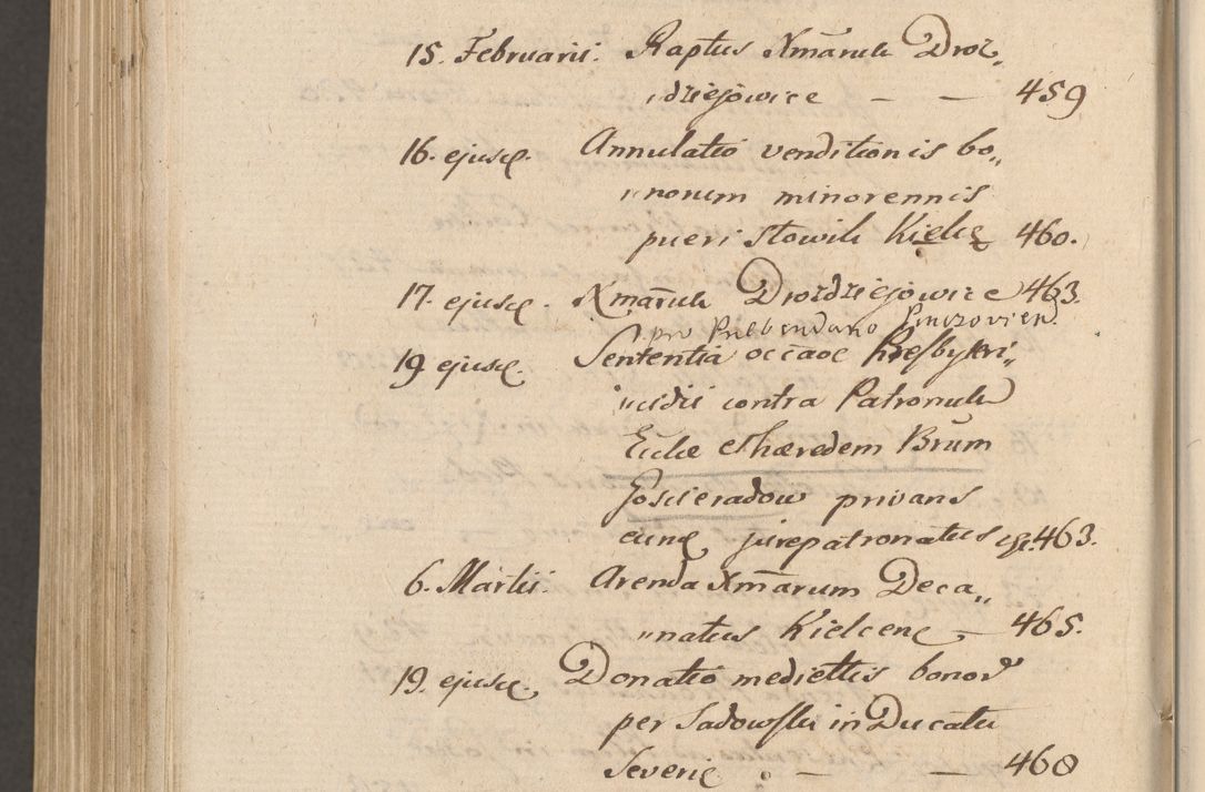 Zdjęcie nr 1175 dla obiektu archiwalnego: Volumen unicum actorum episcopalium R. D. Andreae Zebrzydowski, episcopi Cracoviensis ducis Severiae ab a. D. 1551 usque ad annum 1560 mensem majum inclusive, quorum index ad finem praesentis voluminis adnotatus.