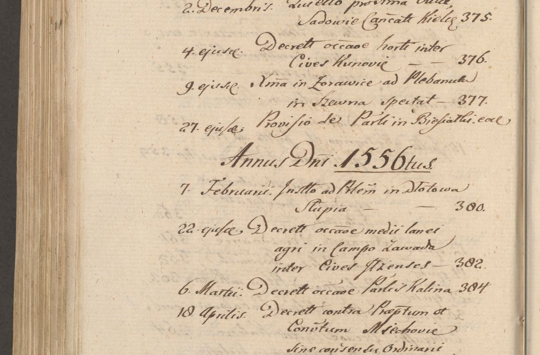 Zdjęcie nr 1171 dla obiektu archiwalnego: Volumen unicum actorum episcopalium R. D. Andreae Zebrzydowski, episcopi Cracoviensis ducis Severiae ab a. D. 1551 usque ad annum 1560 mensem majum inclusive, quorum index ad finem praesentis voluminis adnotatus.