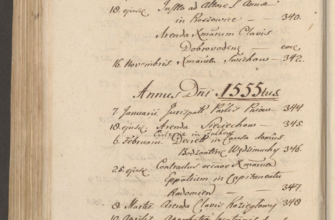 Zdjęcie nr 1169 dla obiektu archiwalnego: Volumen unicum actorum episcopalium R. D. Andreae Zebrzydowski, episcopi Cracoviensis ducis Severiae ab a. D. 1551 usque ad annum 1560 mensem majum inclusive, quorum index ad finem praesentis voluminis adnotatus.