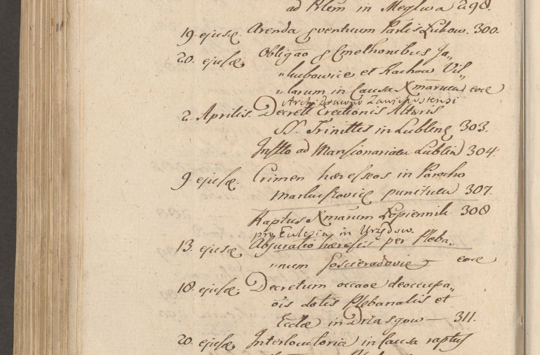Zdjęcie nr 1167 dla obiektu archiwalnego: Volumen unicum actorum episcopalium R. D. Andreae Zebrzydowski, episcopi Cracoviensis ducis Severiae ab a. D. 1551 usque ad annum 1560 mensem majum inclusive, quorum index ad finem praesentis voluminis adnotatus.