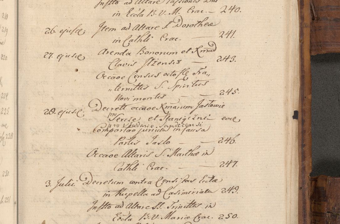 Zdjęcie nr 1164 dla obiektu archiwalnego: Volumen unicum actorum episcopalium R. D. Andreae Zebrzydowski, episcopi Cracoviensis ducis Severiae ab a. D. 1551 usque ad annum 1560 mensem majum inclusive, quorum index ad finem praesentis voluminis adnotatus.