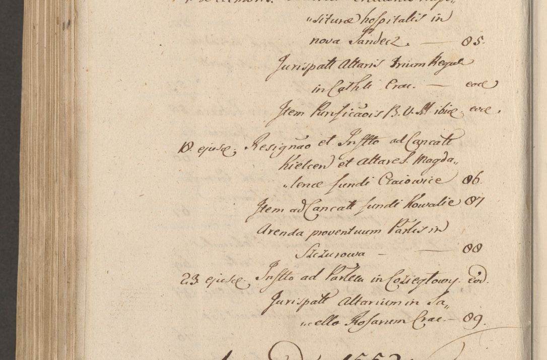 Zdjęcie nr 1155 dla obiektu archiwalnego: Volumen unicum actorum episcopalium R. D. Andreae Zebrzydowski, episcopi Cracoviensis ducis Severiae ab a. D. 1551 usque ad annum 1560 mensem majum inclusive, quorum index ad finem praesentis voluminis adnotatus.