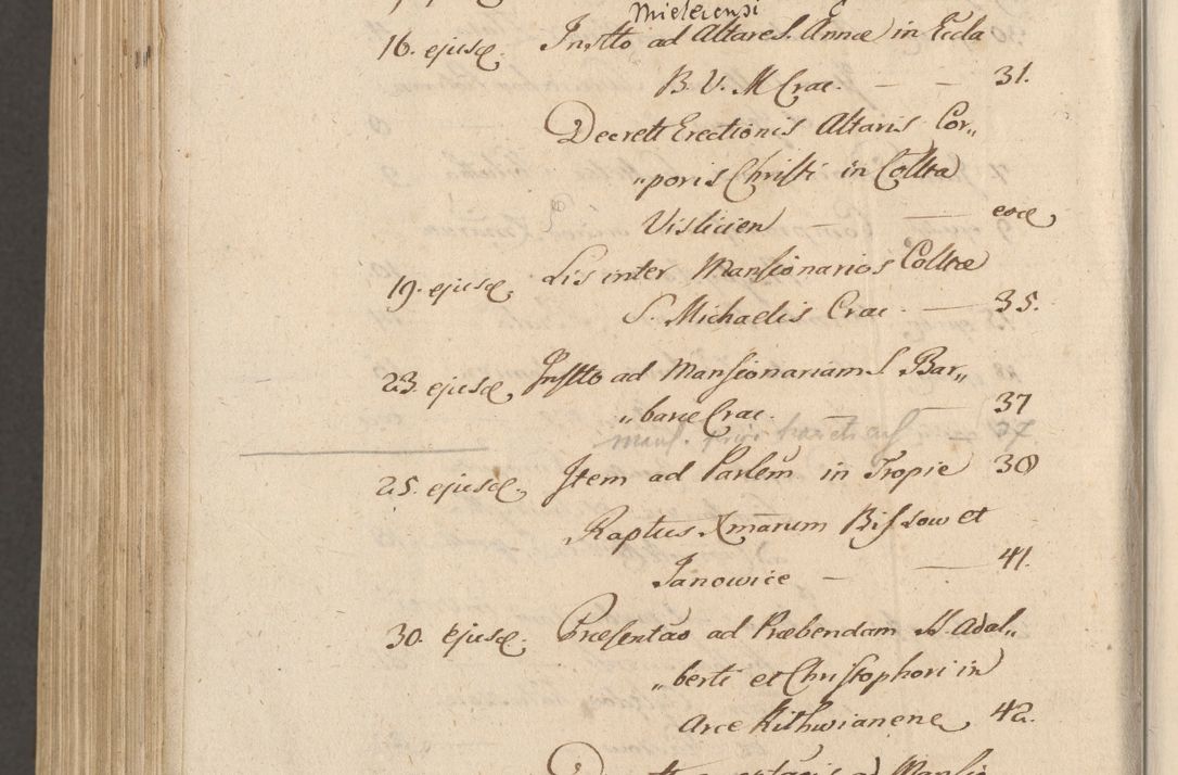 Zdjęcie nr 1153 dla obiektu archiwalnego: Volumen unicum actorum episcopalium R. D. Andreae Zebrzydowski, episcopi Cracoviensis ducis Severiae ab a. D. 1551 usque ad annum 1560 mensem majum inclusive, quorum index ad finem praesentis voluminis adnotatus.