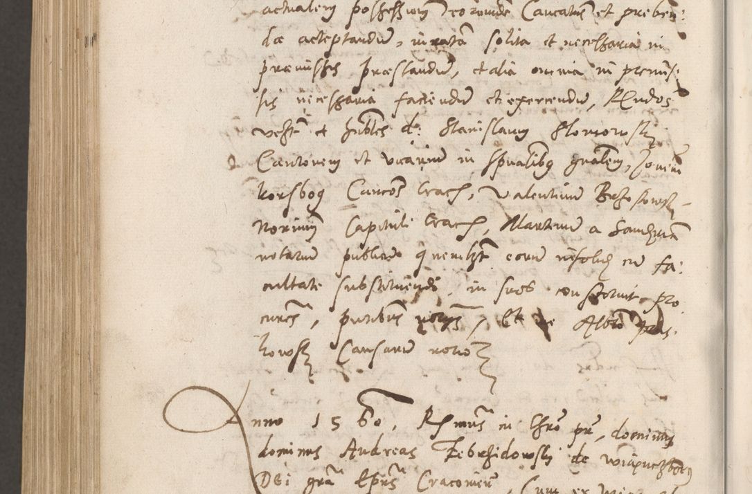 Zdjęcie nr 1143 dla obiektu archiwalnego: Volumen unicum actorum episcopalium R. D. Andreae Zebrzydowski, episcopi Cracoviensis ducis Severiae ab a. D. 1551 usque ad annum 1560 mensem majum inclusive, quorum index ad finem praesentis voluminis adnotatus.