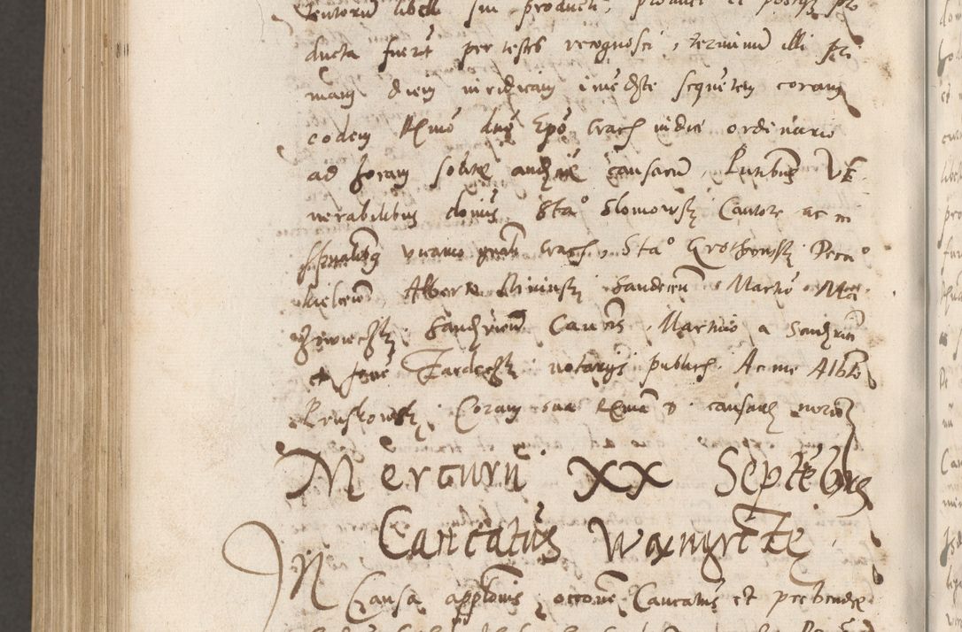 Zdjęcie nr 1127 dla obiektu archiwalnego: Volumen unicum actorum episcopalium R. D. Andreae Zebrzydowski, episcopi Cracoviensis ducis Severiae ab a. D. 1551 usque ad annum 1560 mensem majum inclusive, quorum index ad finem praesentis voluminis adnotatus.