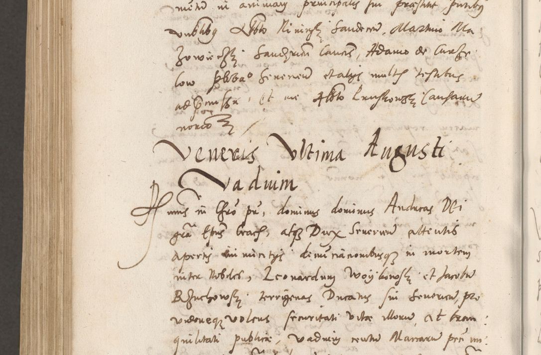 Zdjęcie nr 1117 dla obiektu archiwalnego: Volumen unicum actorum episcopalium R. D. Andreae Zebrzydowski, episcopi Cracoviensis ducis Severiae ab a. D. 1551 usque ad annum 1560 mensem majum inclusive, quorum index ad finem praesentis voluminis adnotatus.