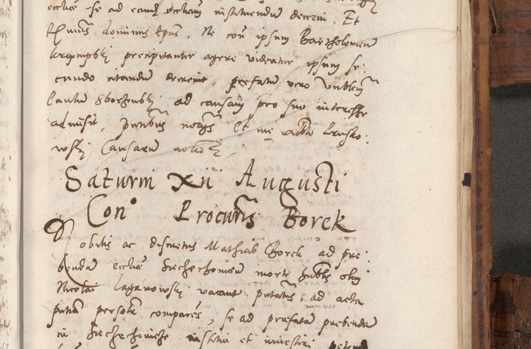 Zdjęcie nr 1110 dla obiektu archiwalnego: Volumen unicum actorum episcopalium R. D. Andreae Zebrzydowski, episcopi Cracoviensis ducis Severiae ab a. D. 1551 usque ad annum 1560 mensem majum inclusive, quorum index ad finem praesentis voluminis adnotatus.