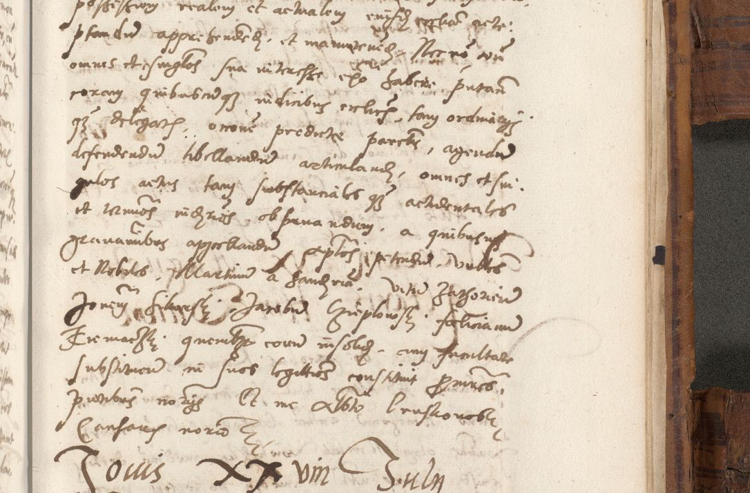Zdjęcie nr 1106 dla obiektu archiwalnego: Volumen unicum actorum episcopalium R. D. Andreae Zebrzydowski, episcopi Cracoviensis ducis Severiae ab a. D. 1551 usque ad annum 1560 mensem majum inclusive, quorum index ad finem praesentis voluminis adnotatus.