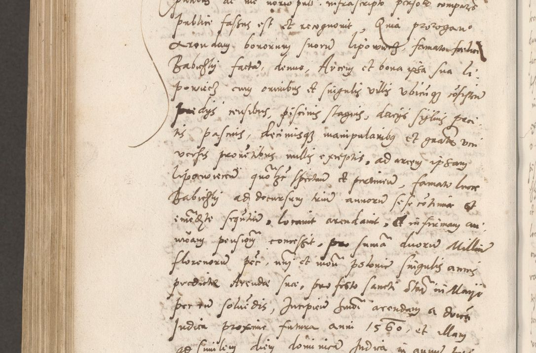 Zdjęcie nr 1099 dla obiektu archiwalnego: Volumen unicum actorum episcopalium R. D. Andreae Zebrzydowski, episcopi Cracoviensis ducis Severiae ab a. D. 1551 usque ad annum 1560 mensem majum inclusive, quorum index ad finem praesentis voluminis adnotatus.