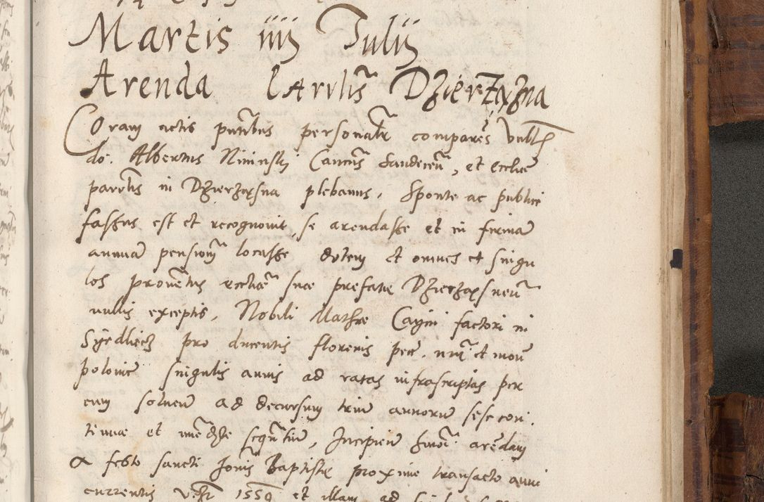 Zdjęcie nr 1092 dla obiektu archiwalnego: Volumen unicum actorum episcopalium R. D. Andreae Zebrzydowski, episcopi Cracoviensis ducis Severiae ab a. D. 1551 usque ad annum 1560 mensem majum inclusive, quorum index ad finem praesentis voluminis adnotatus.