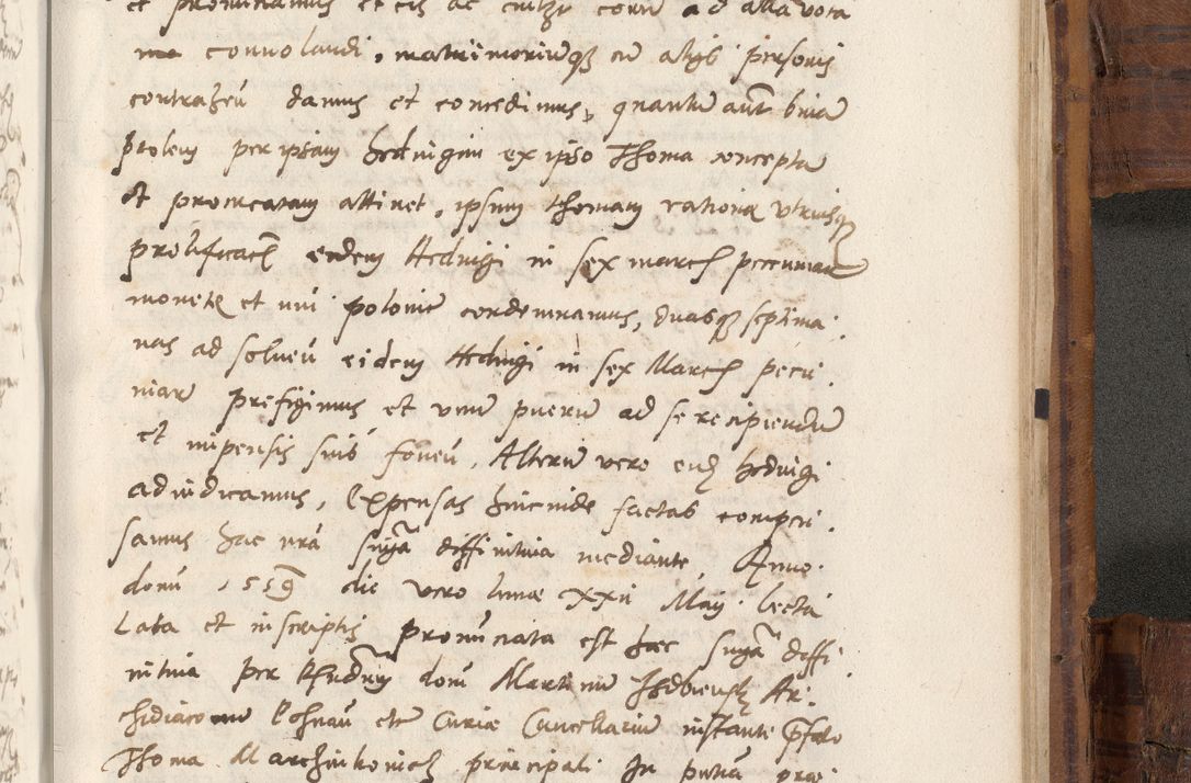 Zdjęcie nr 1076 dla obiektu archiwalnego: Volumen unicum actorum episcopalium R. D. Andreae Zebrzydowski, episcopi Cracoviensis ducis Severiae ab a. D. 1551 usque ad annum 1560 mensem majum inclusive, quorum index ad finem praesentis voluminis adnotatus.