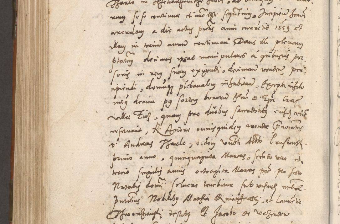 Zdjęcie nr 1057 dla obiektu archiwalnego: Volumen unicum actorum episcopalium R. D. Andreae Zebrzydowski, episcopi Cracoviensis ducis Severiae ab a. D. 1551 usque ad annum 1560 mensem majum inclusive, quorum index ad finem praesentis voluminis adnotatus.