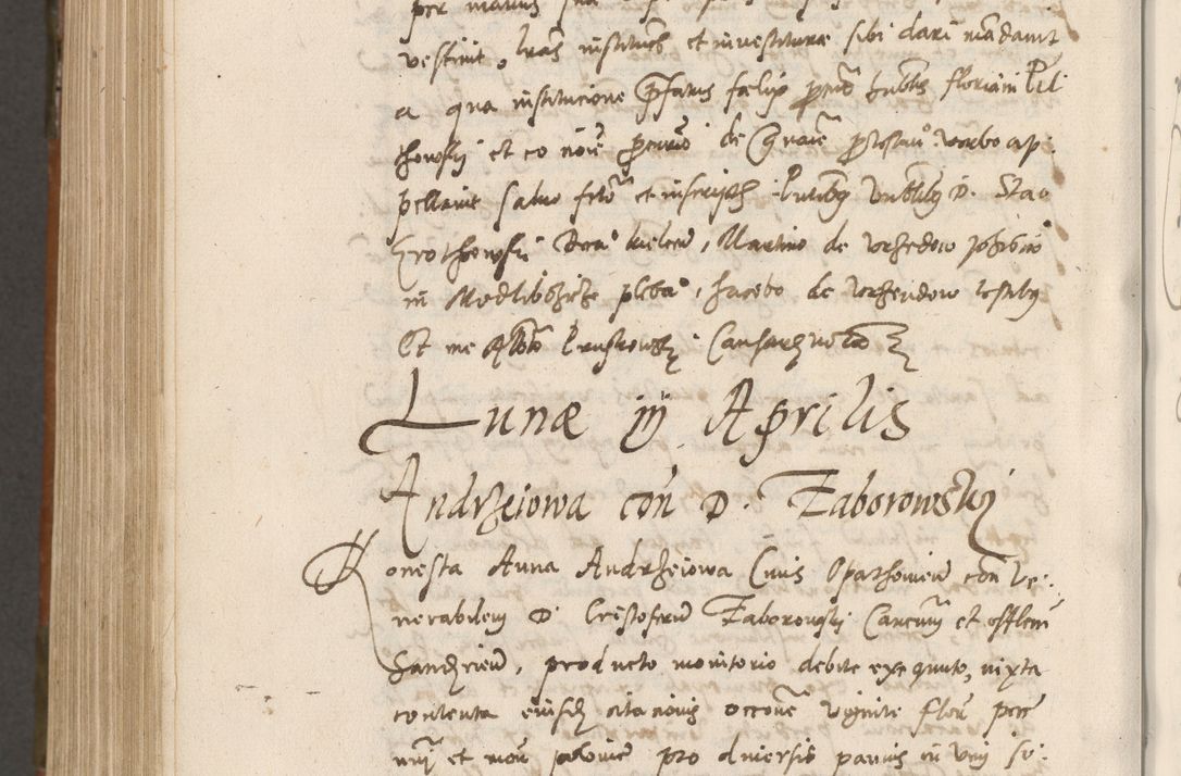 Zdjęcie nr 1049 dla obiektu archiwalnego: Volumen unicum actorum episcopalium R. D. Andreae Zebrzydowski, episcopi Cracoviensis ducis Severiae ab a. D. 1551 usque ad annum 1560 mensem majum inclusive, quorum index ad finem praesentis voluminis adnotatus.