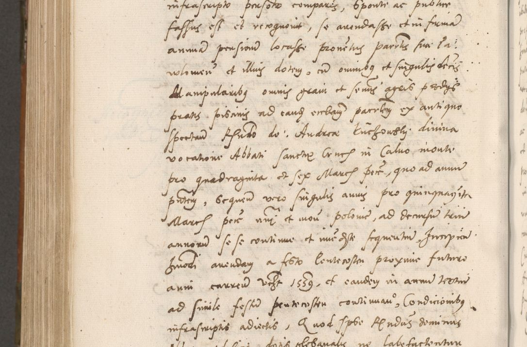 Zdjęcie nr 1043 dla obiektu archiwalnego: Volumen unicum actorum episcopalium R. D. Andreae Zebrzydowski, episcopi Cracoviensis ducis Severiae ab a. D. 1551 usque ad annum 1560 mensem majum inclusive, quorum index ad finem praesentis voluminis adnotatus.