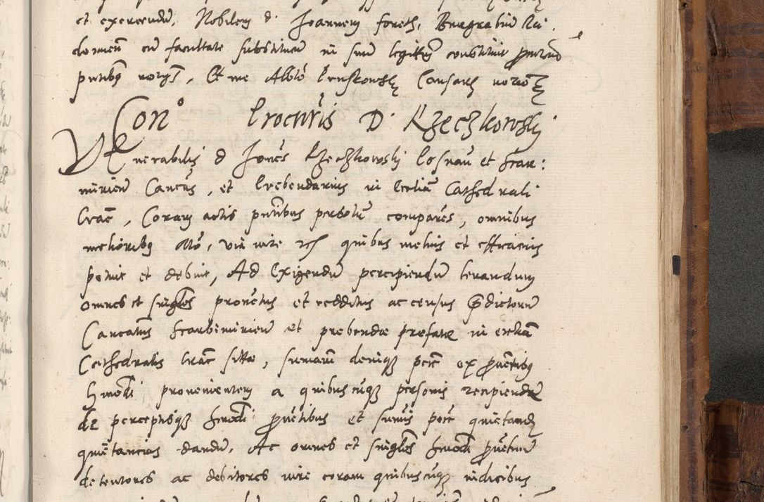 Zdjęcie nr 1034 dla obiektu archiwalnego: Volumen unicum actorum episcopalium R. D. Andreae Zebrzydowski, episcopi Cracoviensis ducis Severiae ab a. D. 1551 usque ad annum 1560 mensem majum inclusive, quorum index ad finem praesentis voluminis adnotatus.