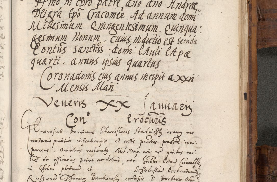 Zdjęcie nr 1030 dla obiektu archiwalnego: Volumen unicum actorum episcopalium R. D. Andreae Zebrzydowski, episcopi Cracoviensis ducis Severiae ab a. D. 1551 usque ad annum 1560 mensem majum inclusive, quorum index ad finem praesentis voluminis adnotatus.