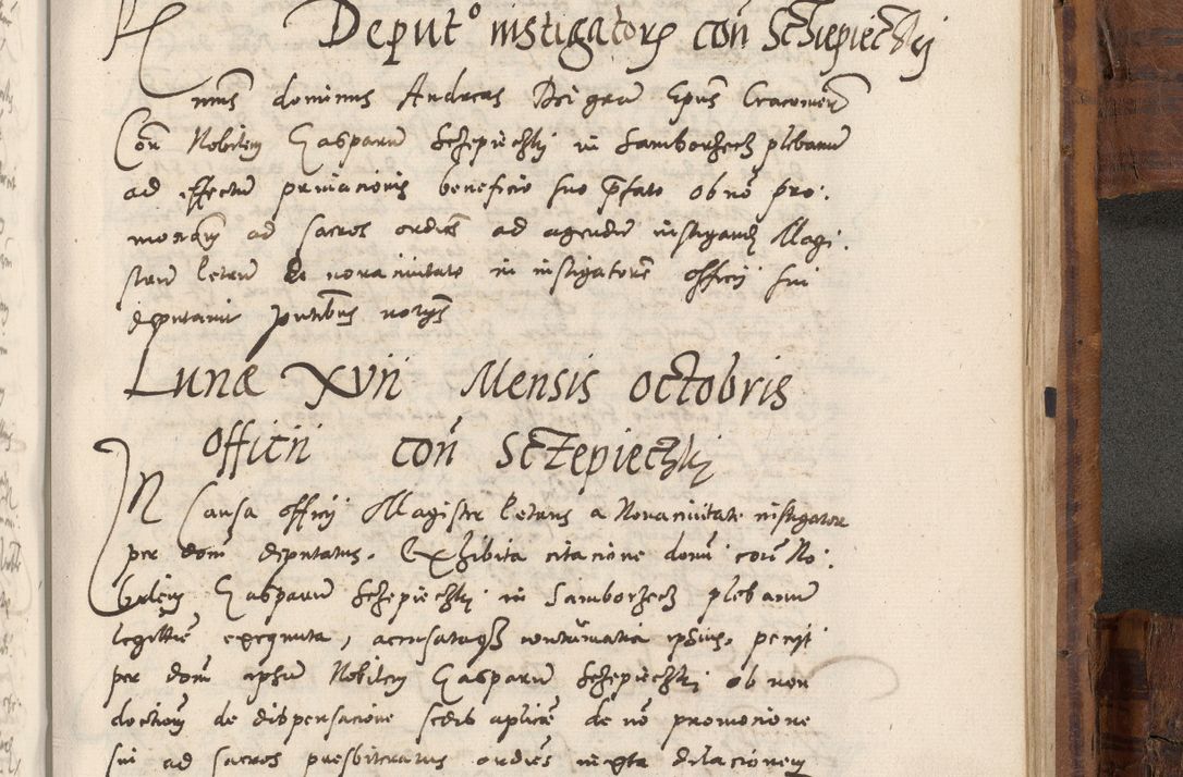 Zdjęcie nr 1020 dla obiektu archiwalnego: Volumen unicum actorum episcopalium R. D. Andreae Zebrzydowski, episcopi Cracoviensis ducis Severiae ab a. D. 1551 usque ad annum 1560 mensem majum inclusive, quorum index ad finem praesentis voluminis adnotatus.