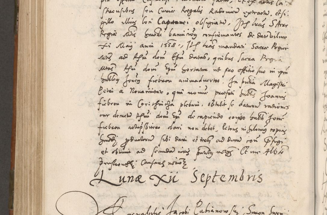Zdjęcie nr 1013 dla obiektu archiwalnego: Volumen unicum actorum episcopalium R. D. Andreae Zebrzydowski, episcopi Cracoviensis ducis Severiae ab a. D. 1551 usque ad annum 1560 mensem majum inclusive, quorum index ad finem praesentis voluminis adnotatus.