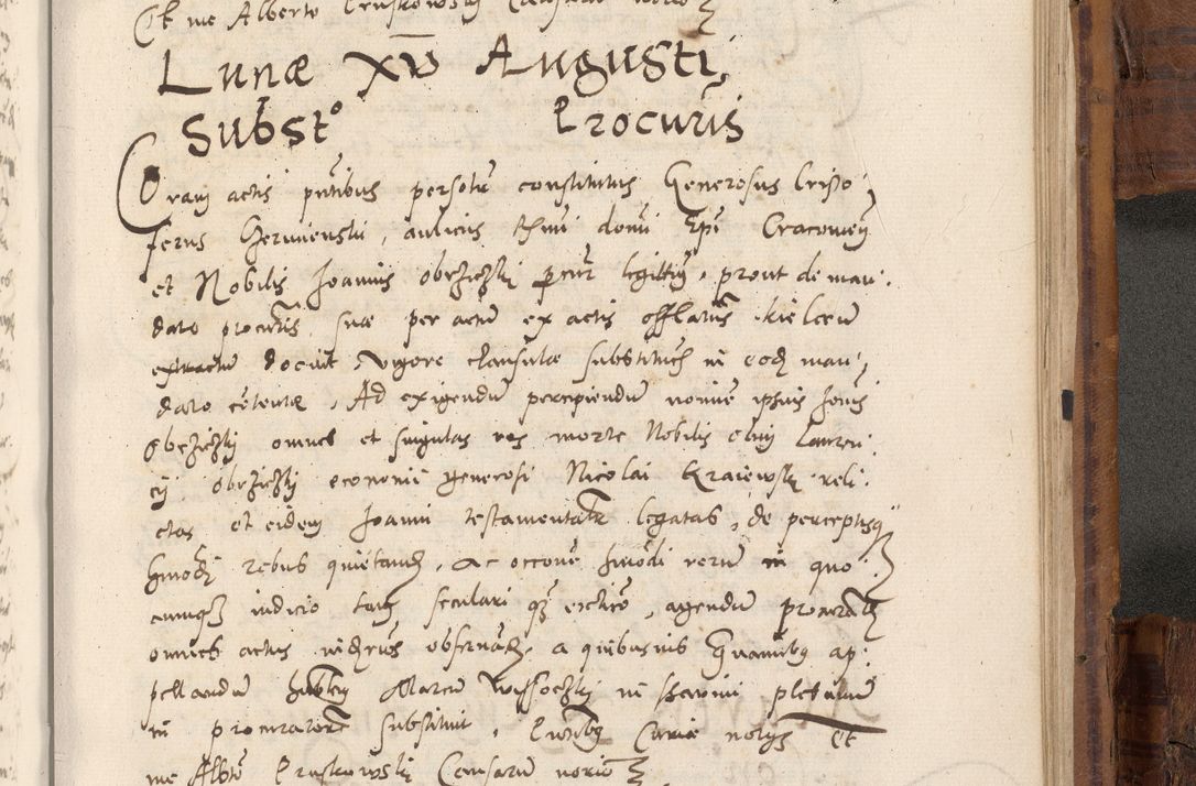 Zdjęcie nr 1004 dla obiektu archiwalnego: Volumen unicum actorum episcopalium R. D. Andreae Zebrzydowski, episcopi Cracoviensis ducis Severiae ab a. D. 1551 usque ad annum 1560 mensem majum inclusive, quorum index ad finem praesentis voluminis adnotatus.