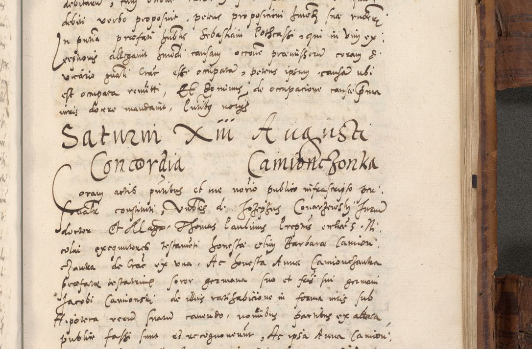Zdjęcie nr 1002 dla obiektu archiwalnego: Volumen unicum actorum episcopalium R. D. Andreae Zebrzydowski, episcopi Cracoviensis ducis Severiae ab a. D. 1551 usque ad annum 1560 mensem majum inclusive, quorum index ad finem praesentis voluminis adnotatus.