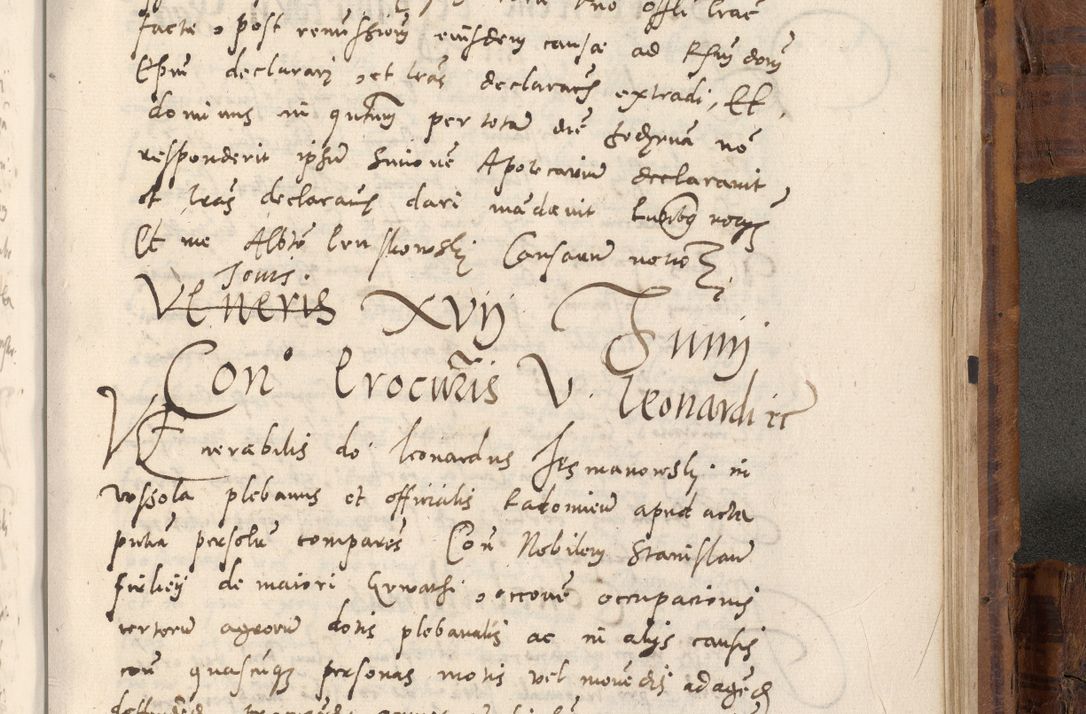 Zdjęcie nr 990 dla obiektu archiwalnego: Volumen unicum actorum episcopalium R. D. Andreae Zebrzydowski, episcopi Cracoviensis ducis Severiae ab a. D. 1551 usque ad annum 1560 mensem majum inclusive, quorum index ad finem praesentis voluminis adnotatus.
