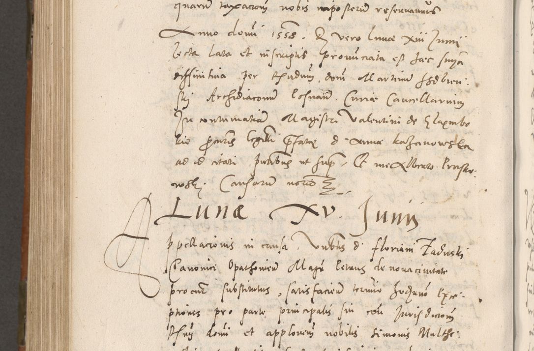 Zdjęcie nr 989 dla obiektu archiwalnego: Volumen unicum actorum episcopalium R. D. Andreae Zebrzydowski, episcopi Cracoviensis ducis Severiae ab a. D. 1551 usque ad annum 1560 mensem majum inclusive, quorum index ad finem praesentis voluminis adnotatus.