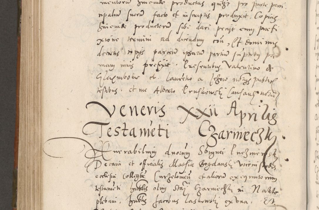 Zdjęcie nr 971 dla obiektu archiwalnego: Volumen unicum actorum episcopalium R. D. Andreae Zebrzydowski, episcopi Cracoviensis ducis Severiae ab a. D. 1551 usque ad annum 1560 mensem majum inclusive, quorum index ad finem praesentis voluminis adnotatus.