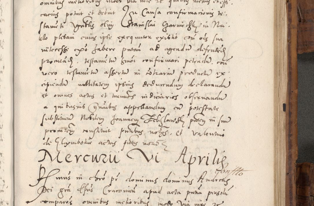 Zdjęcie nr 966 dla obiektu archiwalnego: Volumen unicum actorum episcopalium R. D. Andreae Zebrzydowski, episcopi Cracoviensis ducis Severiae ab a. D. 1551 usque ad annum 1560 mensem majum inclusive, quorum index ad finem praesentis voluminis adnotatus.