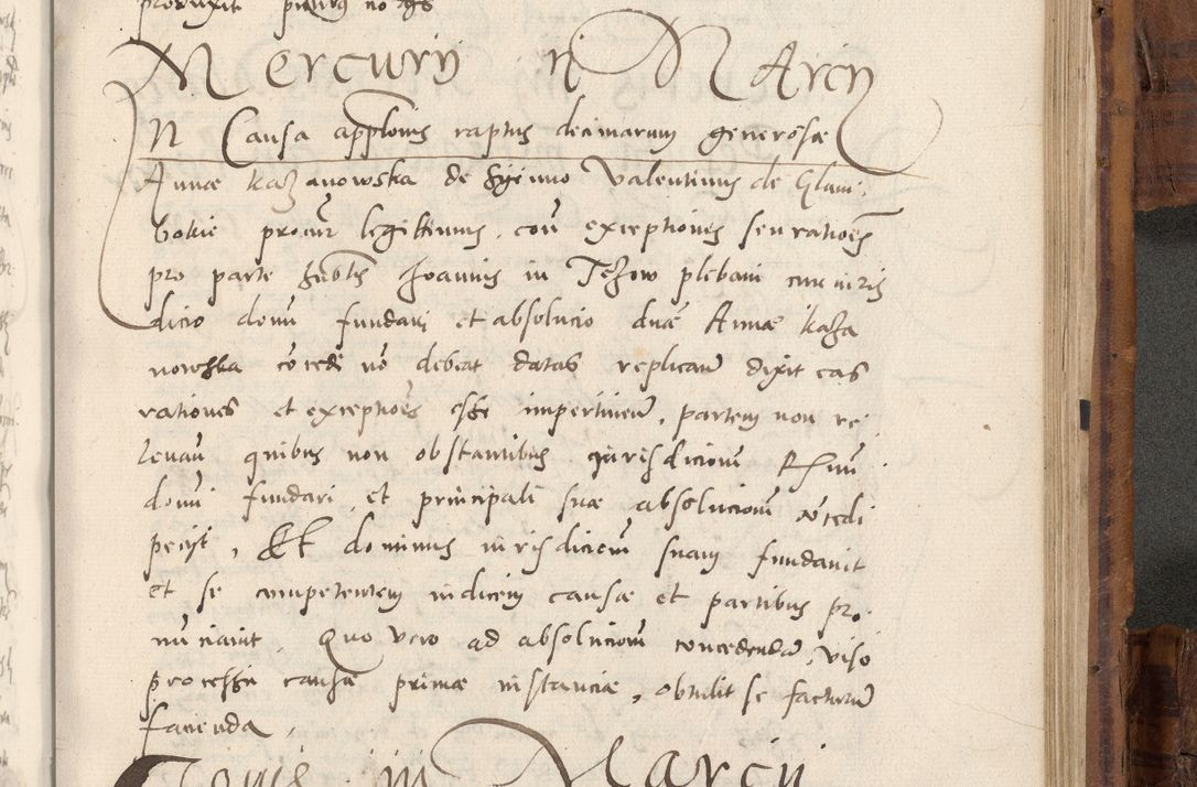 Zdjęcie nr 960 dla obiektu archiwalnego: Volumen unicum actorum episcopalium R. D. Andreae Zebrzydowski, episcopi Cracoviensis ducis Severiae ab a. D. 1551 usque ad annum 1560 mensem majum inclusive, quorum index ad finem praesentis voluminis adnotatus.