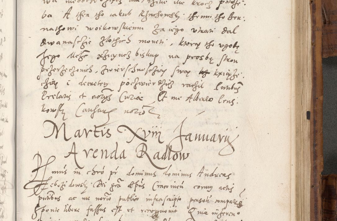 Zdjęcie nr 952 dla obiektu archiwalnego: Volumen unicum actorum episcopalium R. D. Andreae Zebrzydowski, episcopi Cracoviensis ducis Severiae ab a. D. 1551 usque ad annum 1560 mensem majum inclusive, quorum index ad finem praesentis voluminis adnotatus.