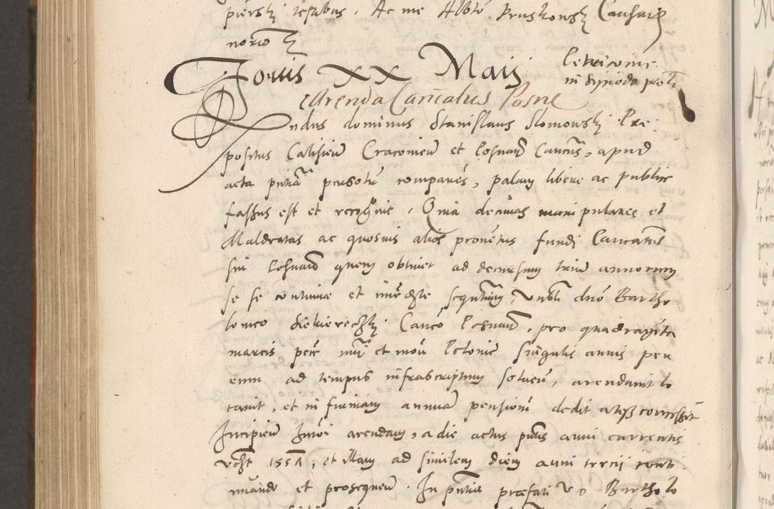 Zdjęcie nr 939 dla obiektu archiwalnego: Volumen unicum actorum episcopalium R. D. Andreae Zebrzydowski, episcopi Cracoviensis ducis Severiae ab a. D. 1551 usque ad annum 1560 mensem majum inclusive, quorum index ad finem praesentis voluminis adnotatus.