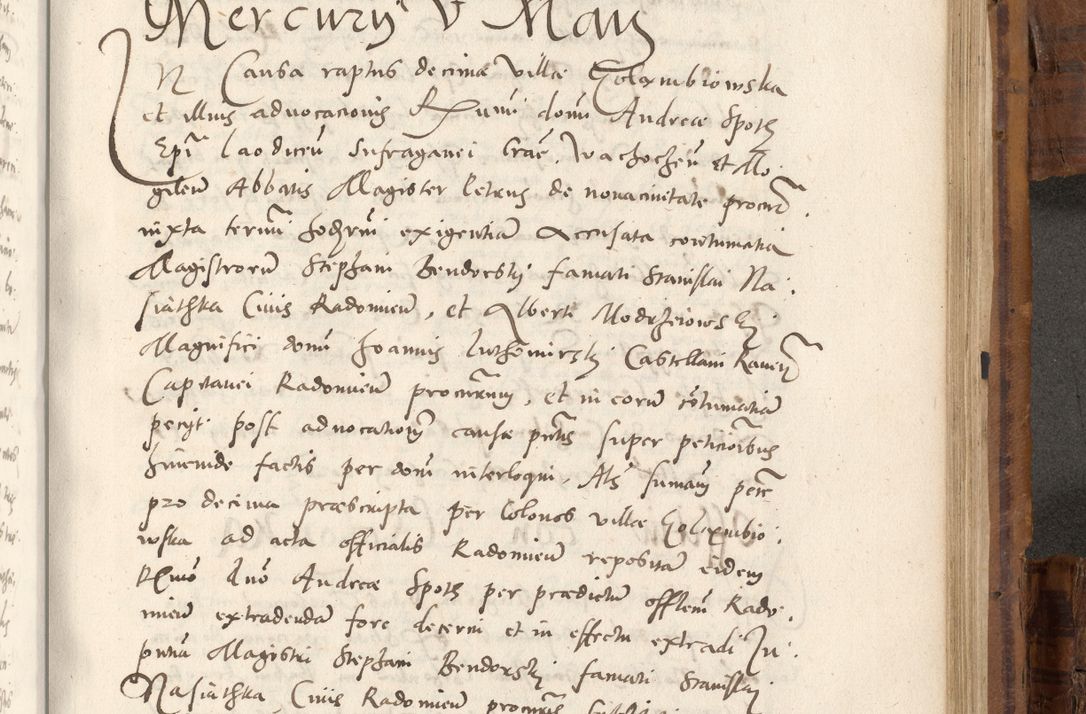 Zdjęcie nr 930 dla obiektu archiwalnego: Volumen unicum actorum episcopalium R. D. Andreae Zebrzydowski, episcopi Cracoviensis ducis Severiae ab a. D. 1551 usque ad annum 1560 mensem majum inclusive, quorum index ad finem praesentis voluminis adnotatus.