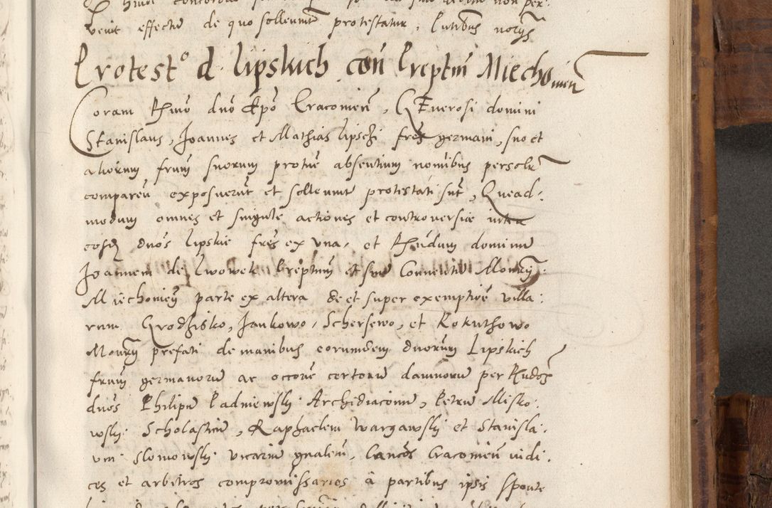 Zdjęcie nr 846 dla obiektu archiwalnego: Volumen unicum actorum episcopalium R. D. Andreae Zebrzydowski, episcopi Cracoviensis ducis Severiae ab a. D. 1551 usque ad annum 1560 mensem majum inclusive, quorum index ad finem praesentis voluminis adnotatus.