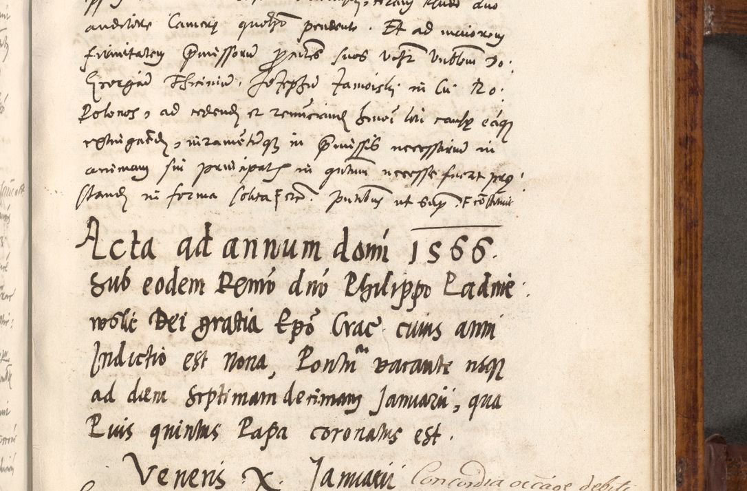 Zdjęcie nr 350 dla obiektu archiwalnego: Liber actorum tempore R. D. Philippi Padniewski, episcopi Cracoviensis et Regni Poloniae Vicecancellarii ad annum 1560, a die Augusti et per annos 1561, 1562 - 1572 usque ad 14 Aprilis registratorum.