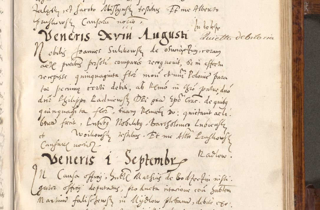 Zdjęcie nr 298 dla obiektu archiwalnego: Liber actorum tempore R. D. Philippi Padniewski, episcopi Cracoviensis et Regni Poloniae Vicecancellarii ad annum 1560, a die Augusti et per annos 1561, 1562 - 1572 usque ad 14 Aprilis registratorum.