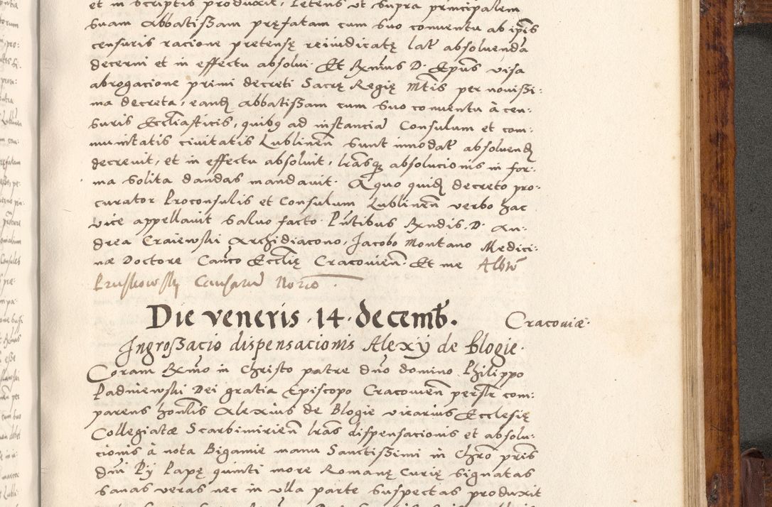 Zdjęcie nr 602 dla obiektu archiwalnego: Liber actorum tempore R. D. Philippi Padniewski, episcopi Cracoviensis et Regni Poloniae Vicecancellarii ad annum 1560, a die Augusti et per annos 1561, 1562 - 1572 usque ad 14 Aprilis registratorum.