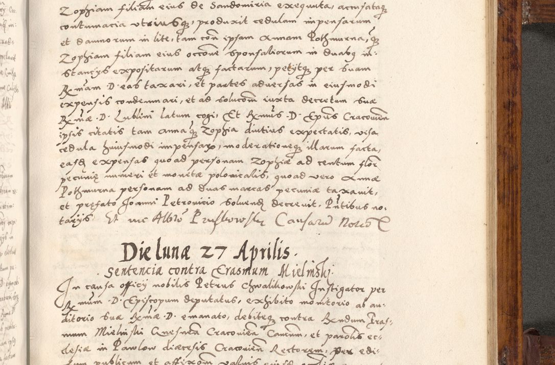 Zdjęcie nr 586 dla obiektu archiwalnego: Liber actorum tempore R. D. Philippi Padniewski, episcopi Cracoviensis et Regni Poloniae Vicecancellarii ad annum 1560, a die Augusti et per annos 1561, 1562 - 1572 usque ad 14 Aprilis registratorum.