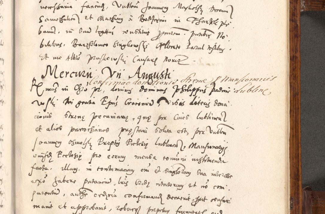 Zdjęcie nr 412 dla obiektu archiwalnego: Liber actorum tempore R. D. Philippi Padniewski, episcopi Cracoviensis et Regni Poloniae Vicecancellarii ad annum 1560, a die Augusti et per annos 1561, 1562 - 1572 usque ad 14 Aprilis registratorum.