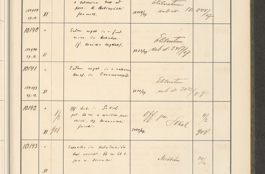 Zdjęcie nr 653 dla obiektu archiwalnego: Protocollum 1907 r.