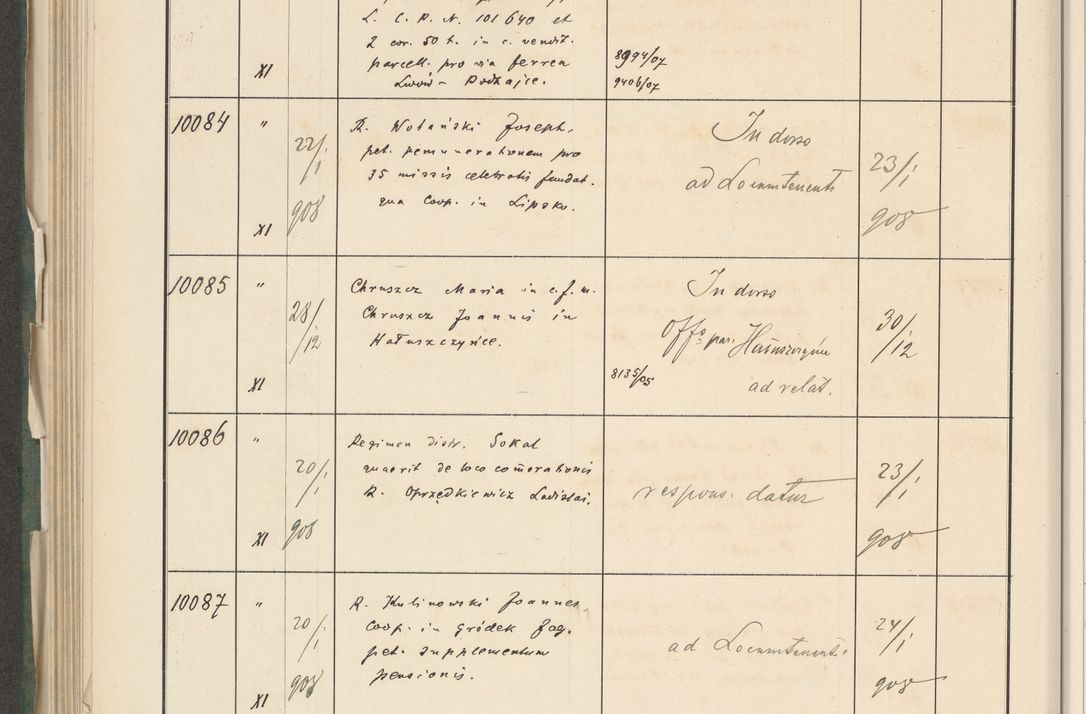 Zdjęcie nr 646 dla obiektu archiwalnego: Protocollum 1907 r.