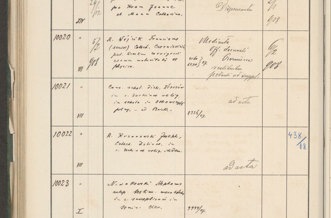 Zdjęcie nr 638 dla obiektu archiwalnego: Protocollum 1907 r.