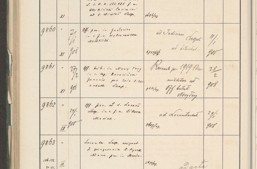 Zdjęcie nr 618 dla obiektu archiwalnego: Protocollum 1907 r.