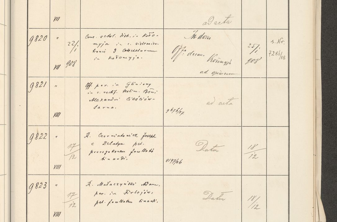Zdjęcie nr 613 dla obiektu archiwalnego: Protocollum 1907 r.