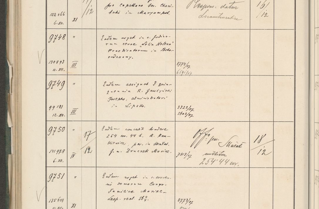 Zdjęcie nr 604 dla obiektu archiwalnego: Protocollum 1907 r.