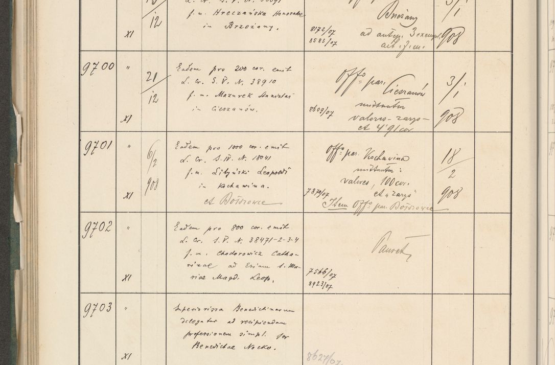 Zdjęcie nr 598 dla obiektu archiwalnego: Protocollum 1907 r.