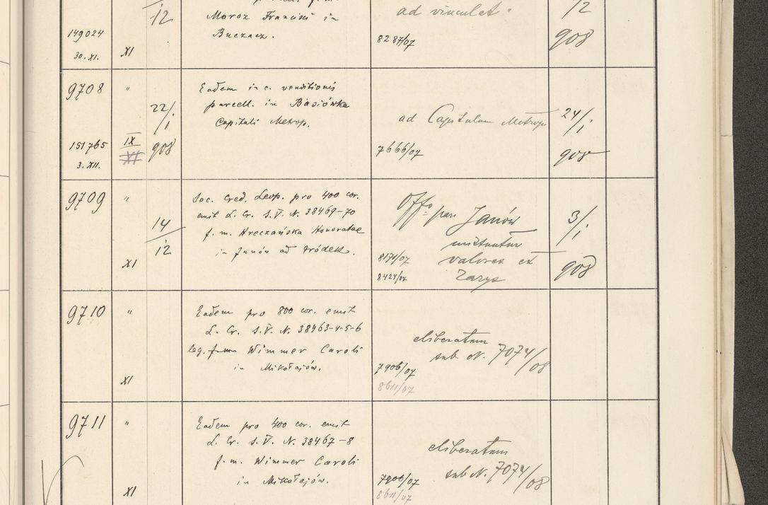 Zdjęcie nr 599 dla obiektu archiwalnego: Protocollum 1907 r.